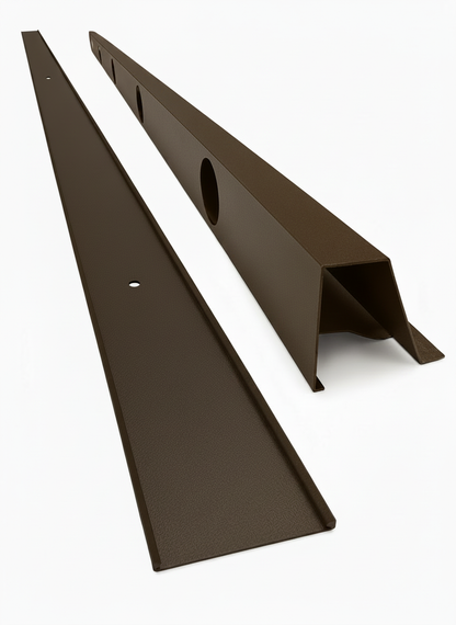 OMNI 90 Degree Parapet Track - 2 Piece - 40" - Dark Brown — view 1
