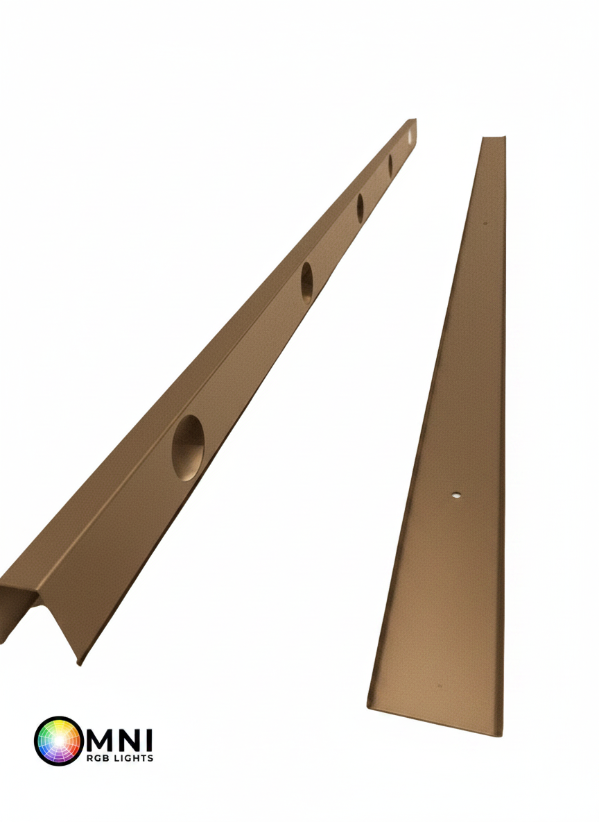 OMNI Parapet Track- Angled Output - 2 Piece - 35° - Bronze Finished Aluminum — view 4
