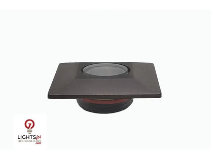 Lumien Nano Recessed Light Cap - Antique Brass (Square Flush) — view 1