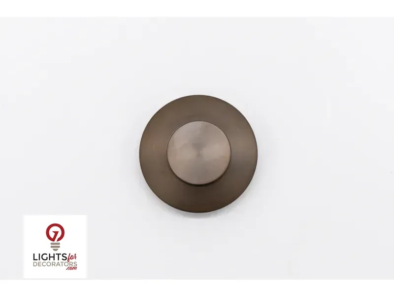 Lumien Micro Recessed Light Cap - Round Halo - Antique Brass