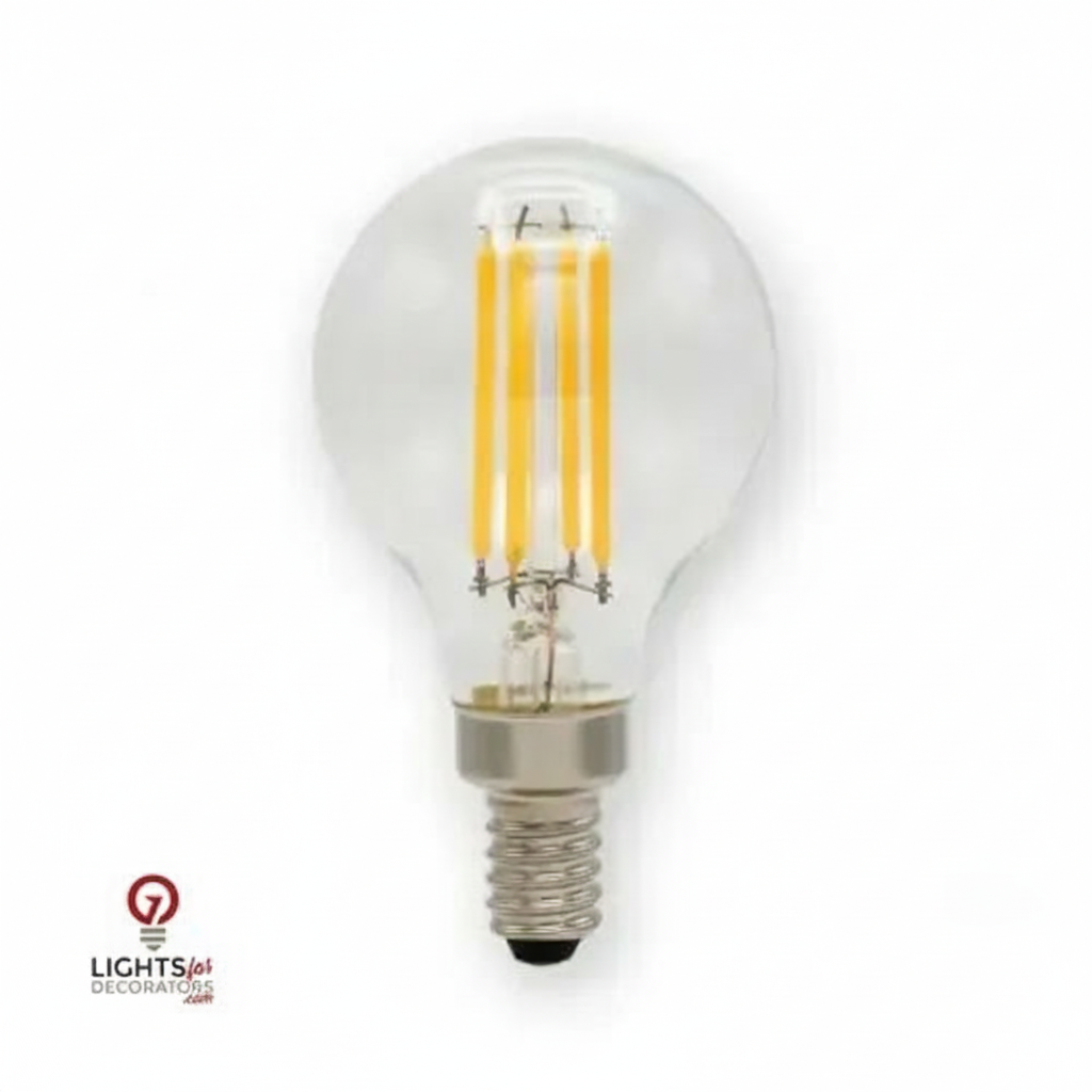 5 Watt Emeryallen LED G14 Globe E12 Base 120V Lamp — view 1