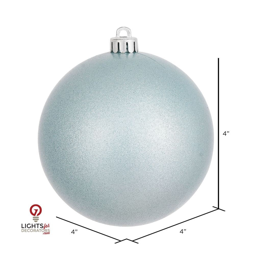 4" Shatterproof Ball Ornament - Baby Blue - Candy - UV Treated - Set of 6 4" (Set of 6)- Candy (UV) – Bag of 6 — view 2