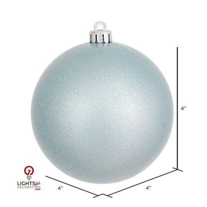 10" Shatterproof Ball Ornament - Baby Blue - Candy - UV Treated - Set of 6 4" (Set of 6)- Candy (UV) – Bag of 6 — view 2