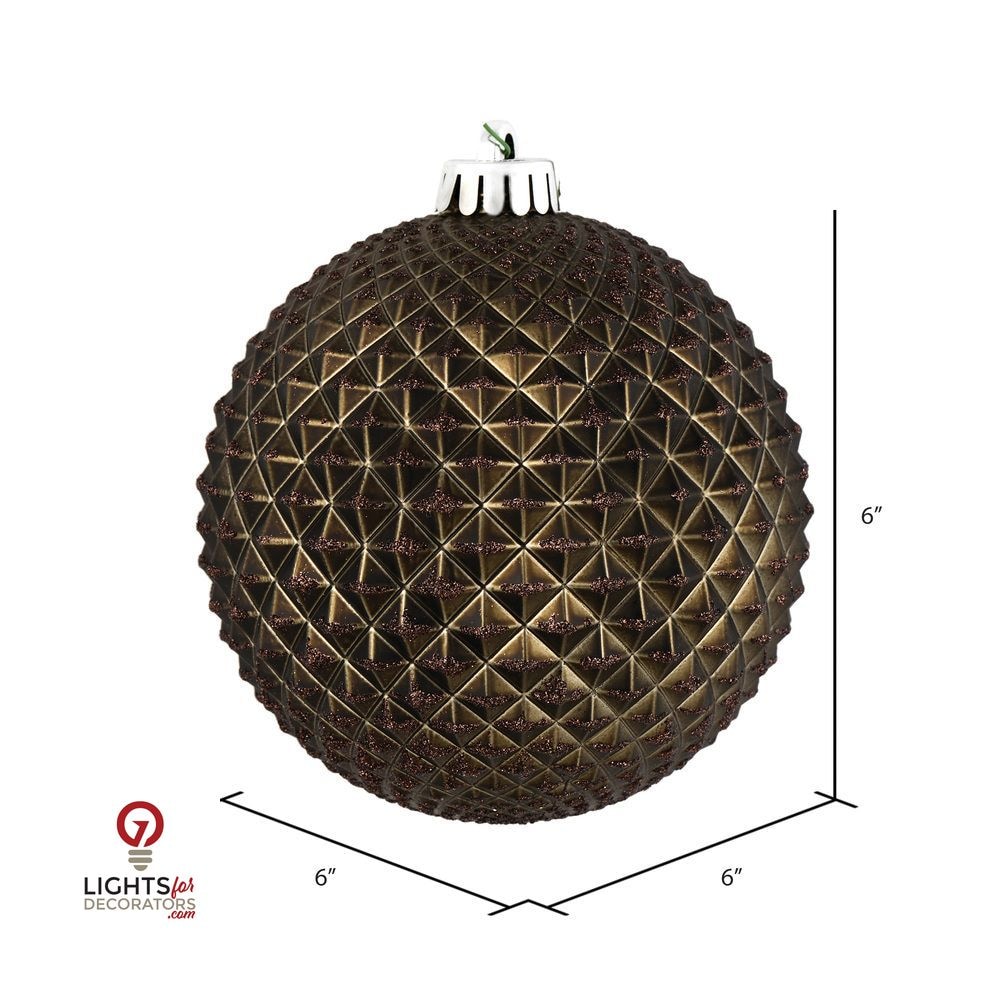 2.75" Durian Glitter Ball Ornament - Gunmetal - Set of 12 Gunmetal — view 2