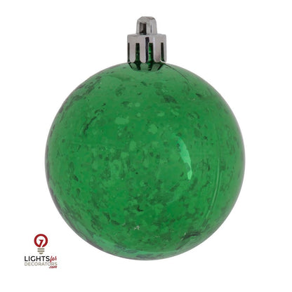 4.75" Shiny Mercury Ball Ornament - Green - Set of 4 Green — view 1