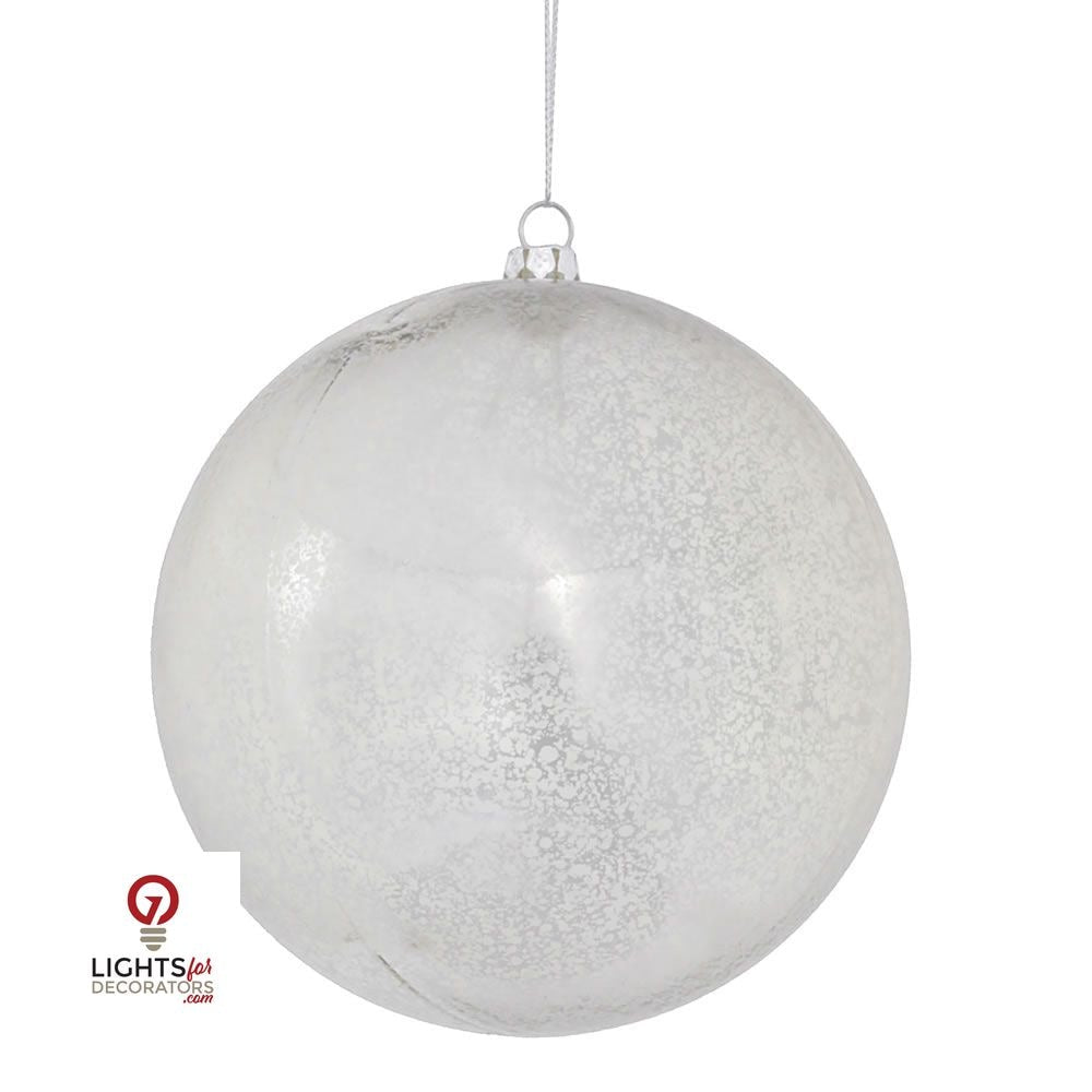 4.75" Shiny Mercury Ball Ornament - Silver - Set of 4 Silver — view 1