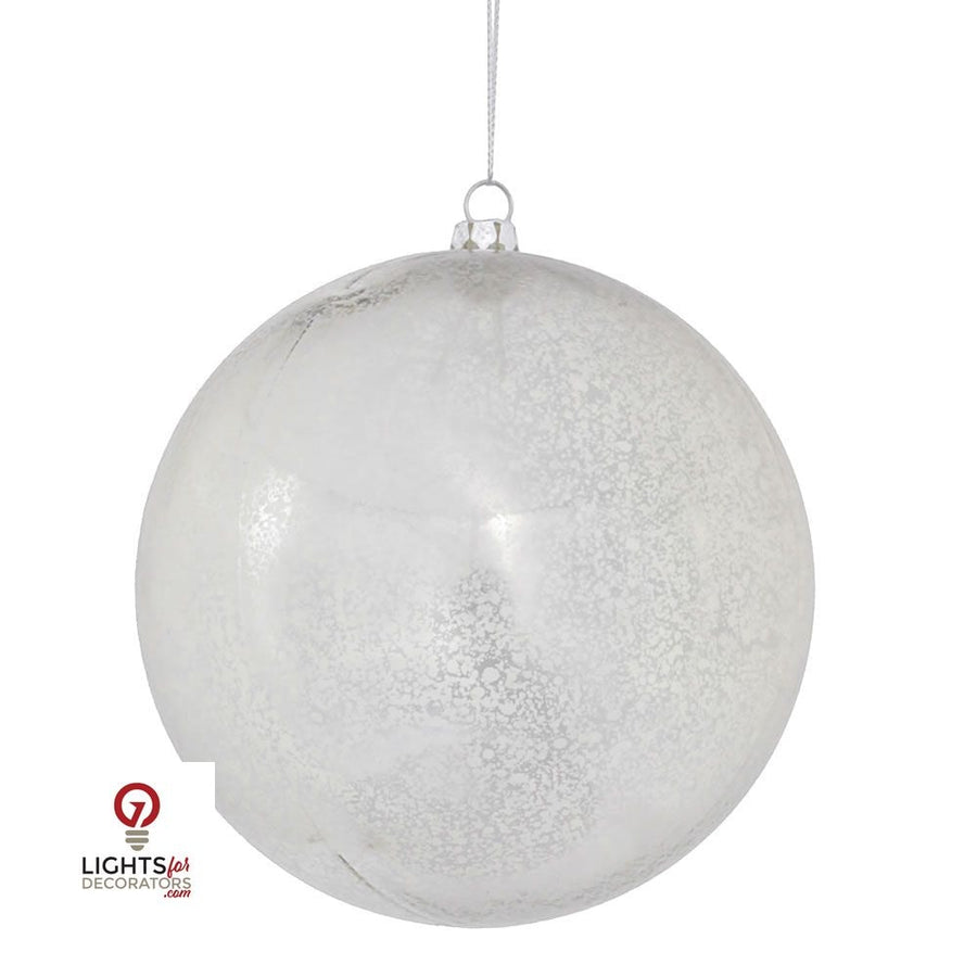 4.75" Shiny Mercury Ball Ornament - Silver - Set of 4