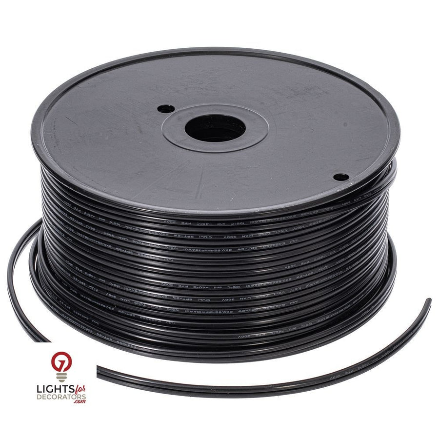 Black Zip Wire Lamp Cord - SPT2 - 250'