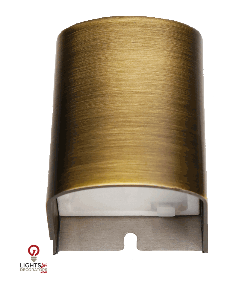Brass Fence/Wall Light, Antique Bronze, 3W LED (2700K/3000K) — view 1