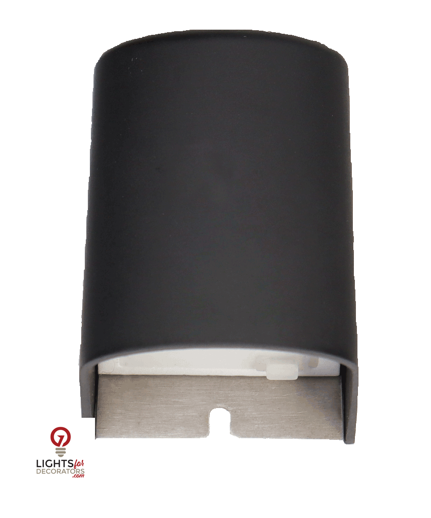 Brass Fence/Wall Light, Black, 3W LED (2700K/3000K) — view 1