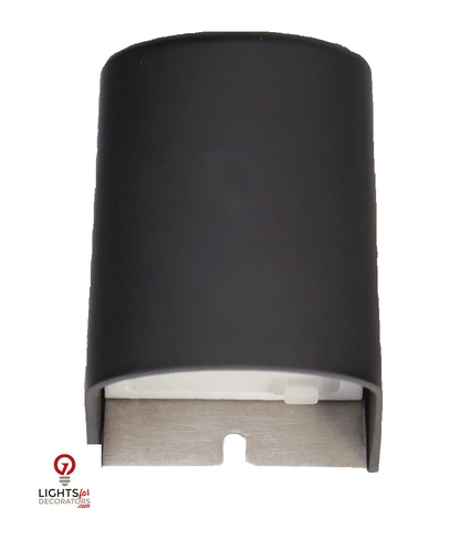 Brass Fence/Wall Light, Black, 3W LED (2700K/3000K) — view 1