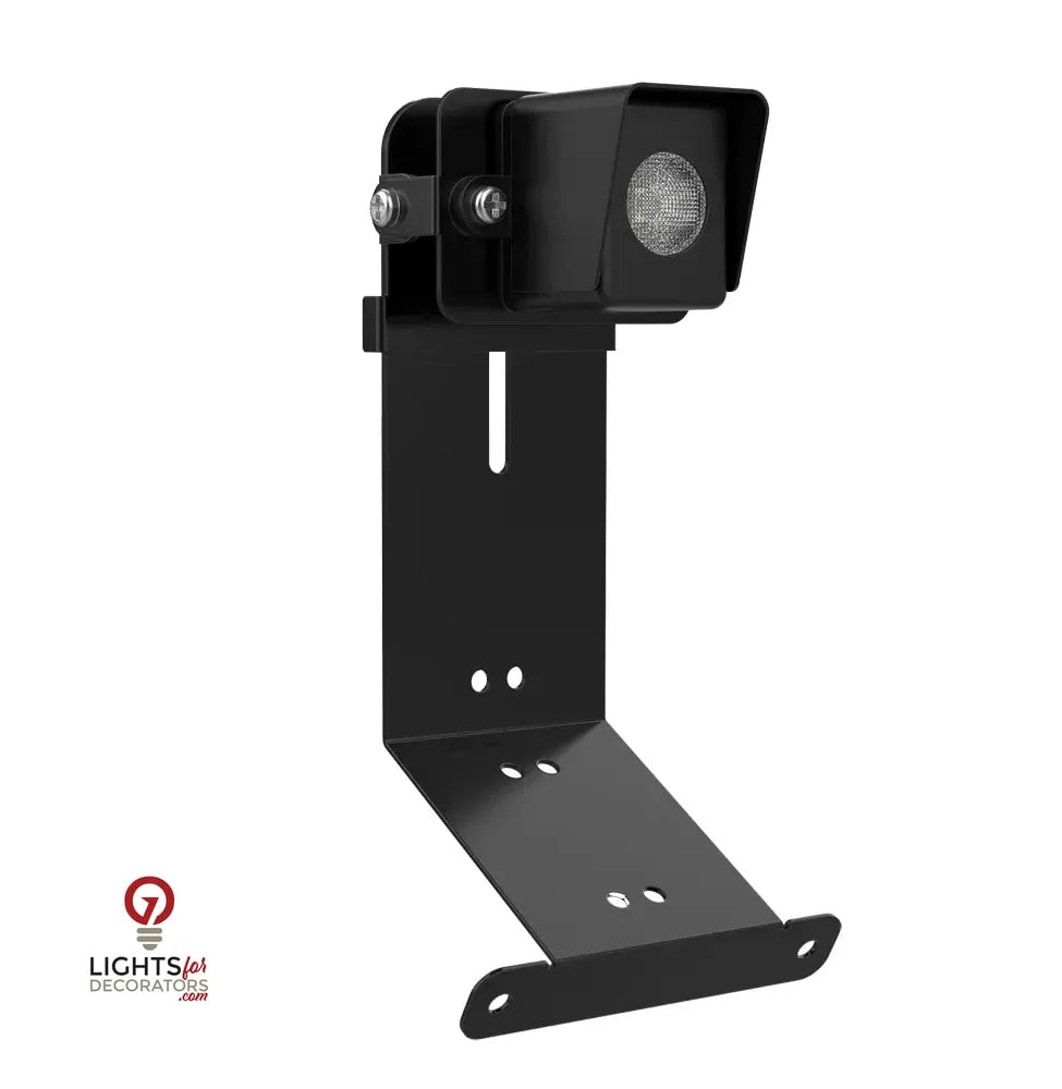 Brass RGB-WW Bluetooth Adjustable Gutter Light, Black, 1W-2W LED — view 1