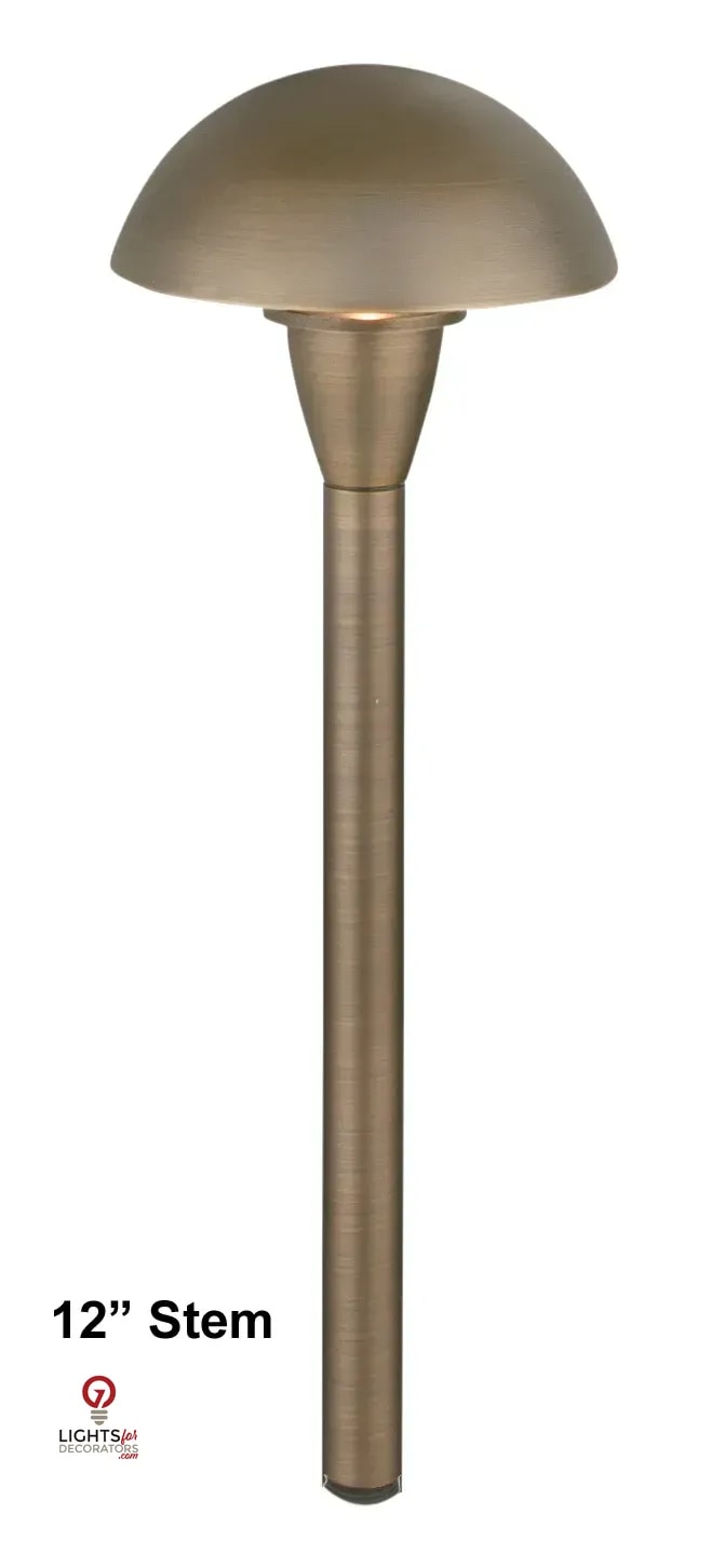Brass RGB-WW Bluetooth 12" Mushroom Area Light, Antique Bronze, 1W-5W LED — view 1