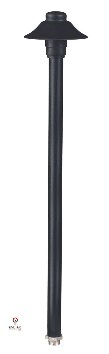 Aluminum Mini Umbrella, 18" Stem, Black, No Lamp — view 1