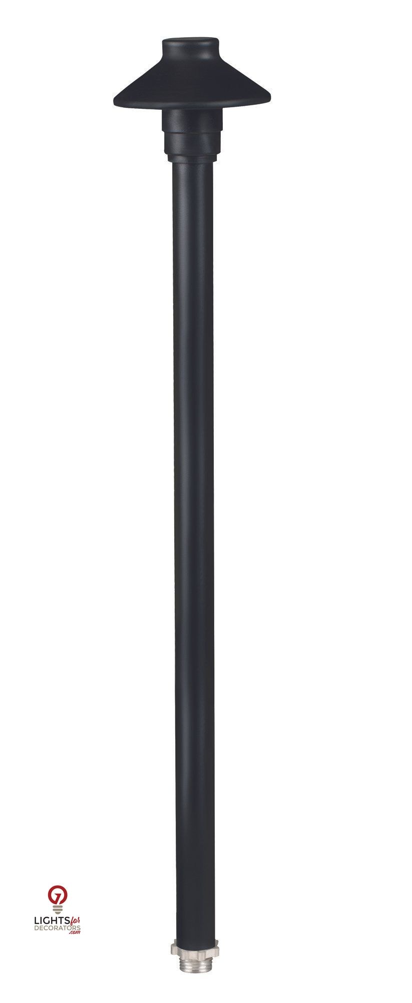 Aluminum Mini Umbrella, 18" Stem, Black, No Lamp — view 1