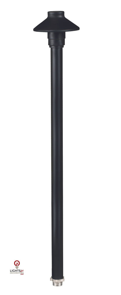 Aluminum Mini Umbrella, 18" Stem, Black, No Lamp — view 1