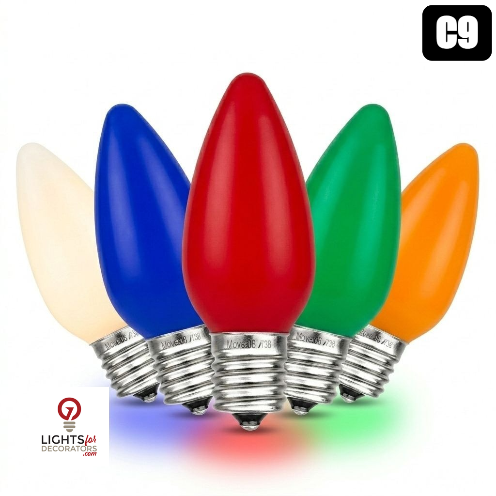 LED C9 SMD Bulb - OPAQUE Smooth MULTI-R/G/B/W/O Opaque- Multi Color — view 3