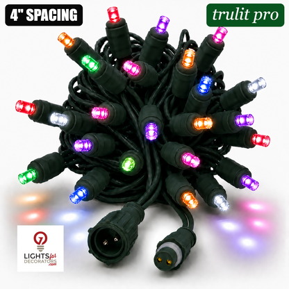 TruLit Pro RGBPW 5MM LED Light Set - 25 Lights - RGB/Pure White - 4" Spacing - Green Wire RGB+Pure White- 25 Ct - 4"- Green — view 1