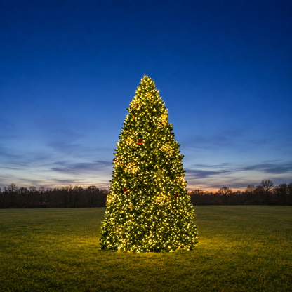 30' Overlit Tower Christmas Tree - Branched Style - 18,450 Warm White Lights — view 2