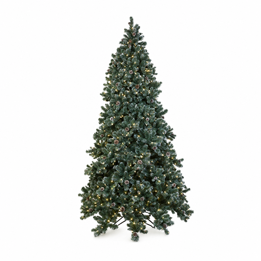 7.5' Glacier Pine Christmas Tree - Prelit Clear/Frost Incandescent