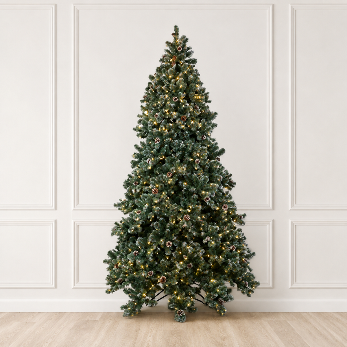 7.5' Glacier Pine Christmas Tree - Prelit Clear/Frost Incandescent — view 2