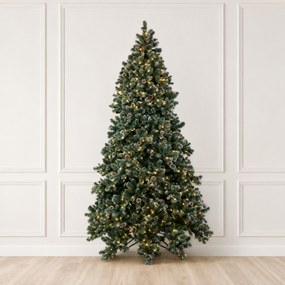 7.5' Glacier Pine Christmas Tree - Prelit Clear/Frost Incandescent — view 2