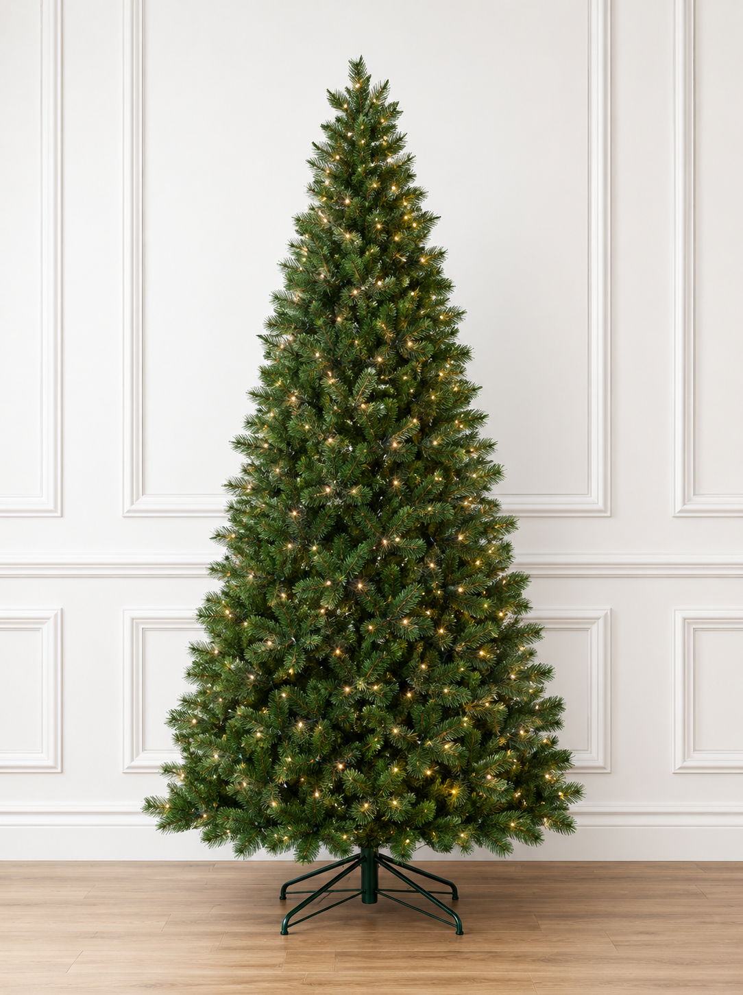 15' x 95" Belgium Mix Commercial Christmas Tree - 3,100 Warm White Lights — view 1
