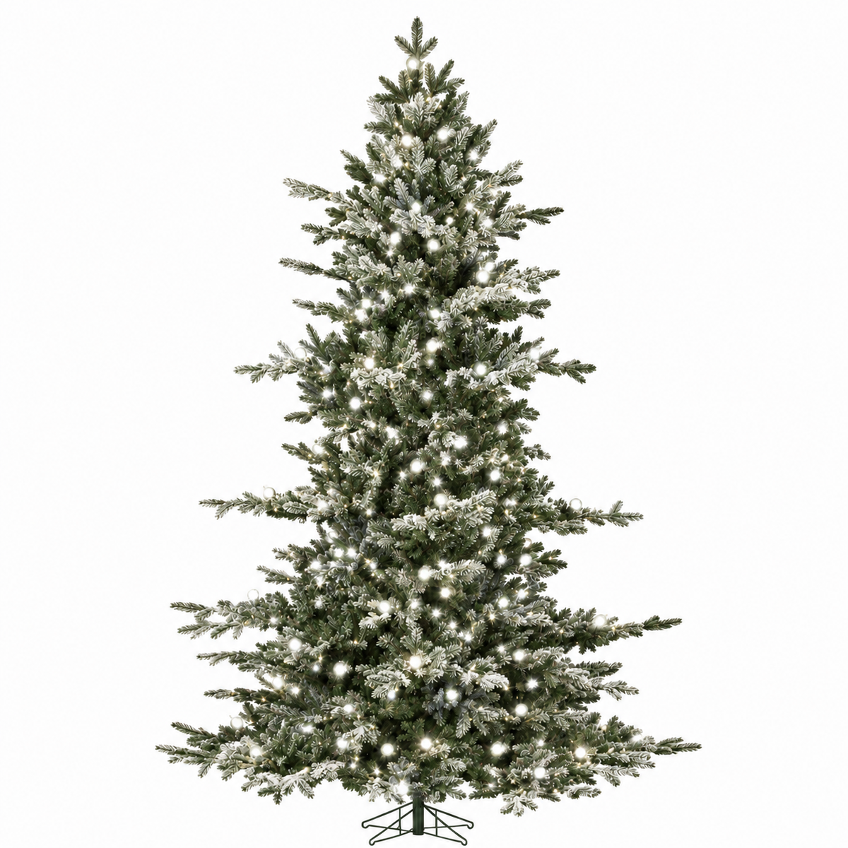7.5' x 68" Candied Spruce Christmas Tree - 700 Warm White LED Lights + 77 G40 — view 1