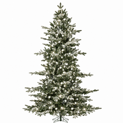 7.5' x 68" Candied Spruce Christmas Tree - 700 Warm White LED Lights + 77 G40 — view 1