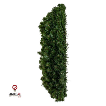 24" Unlit Deluxe Sequoia Fir Wreath — view 5