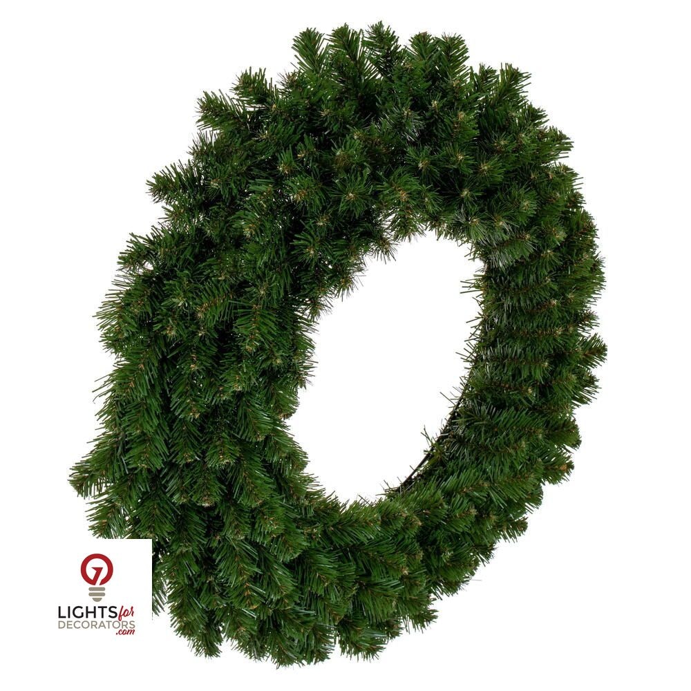 24" Unlit Deluxe Sequoia Fir Wreath — view 6