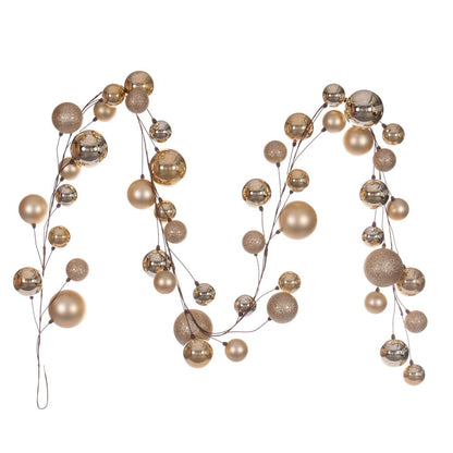 10' Ball Branch Garland - Champagne — view 1