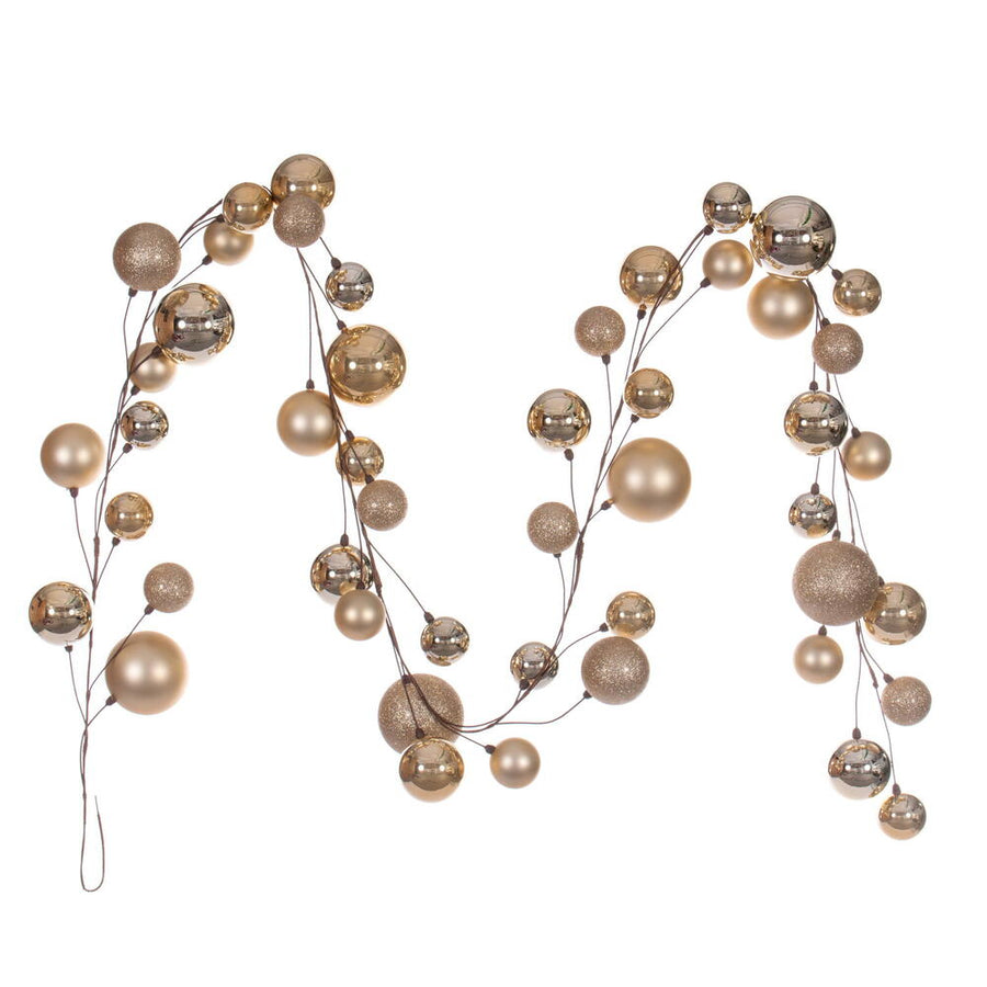 10' Ball Branch Garland - Champagne Champagne