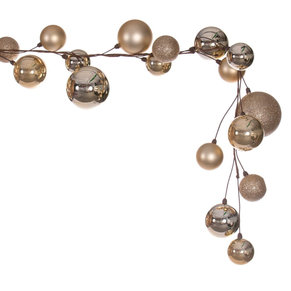 10' Ball Branch Garland - Champagne — view 3