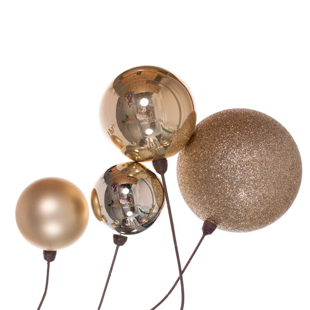 10' Ball Branch Garland - Champagne — view 4
