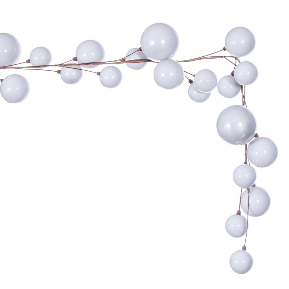 10' Ball Branch Garland - Silver — view 2