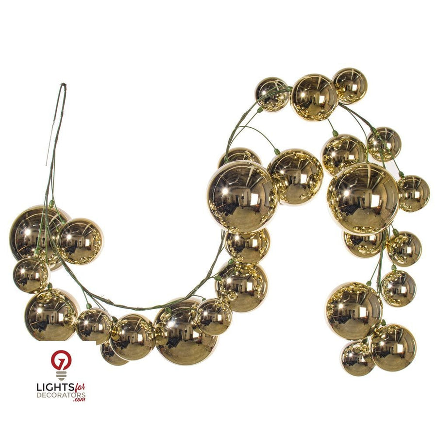 6' Ball Branch Garland - Champagne Champagne