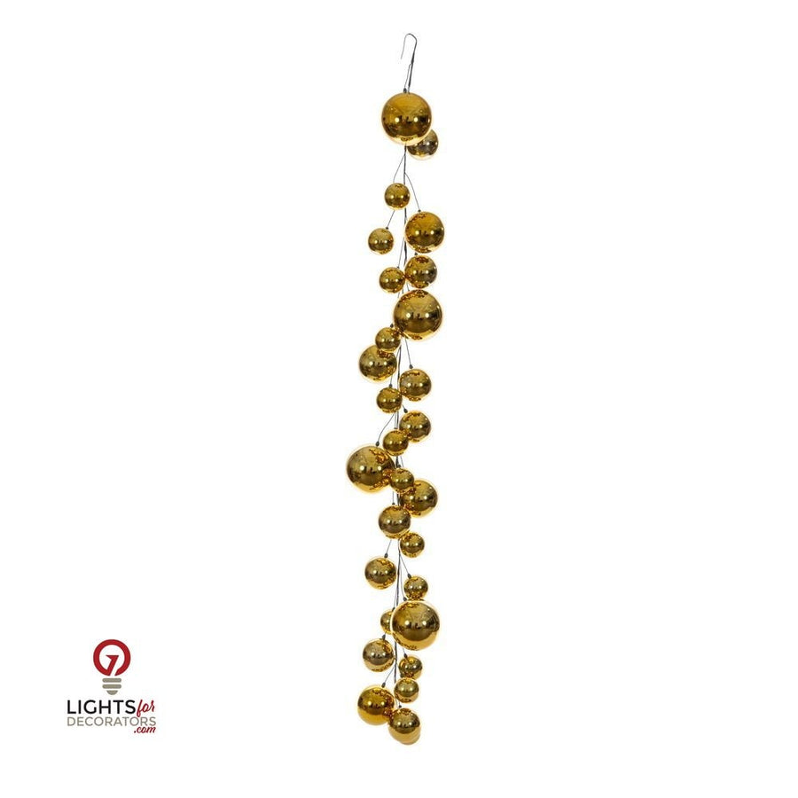 6' Ball Branch Garland - Gold Gold