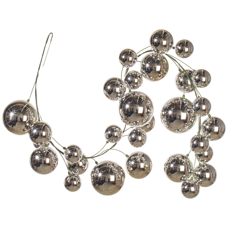 6' Ball Branch Garland - Silver Silver