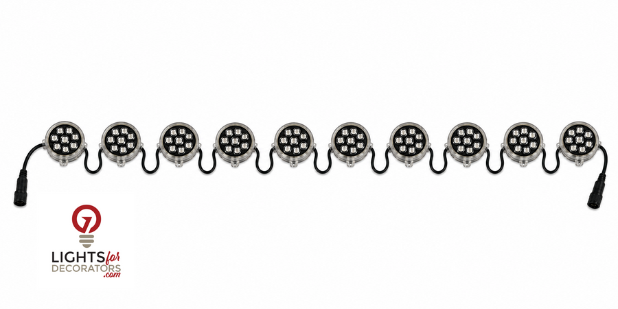 OMNI RGBW XL Architectural Light - Enhanced Connector - 24 Volt - 7 LED - Set of 10