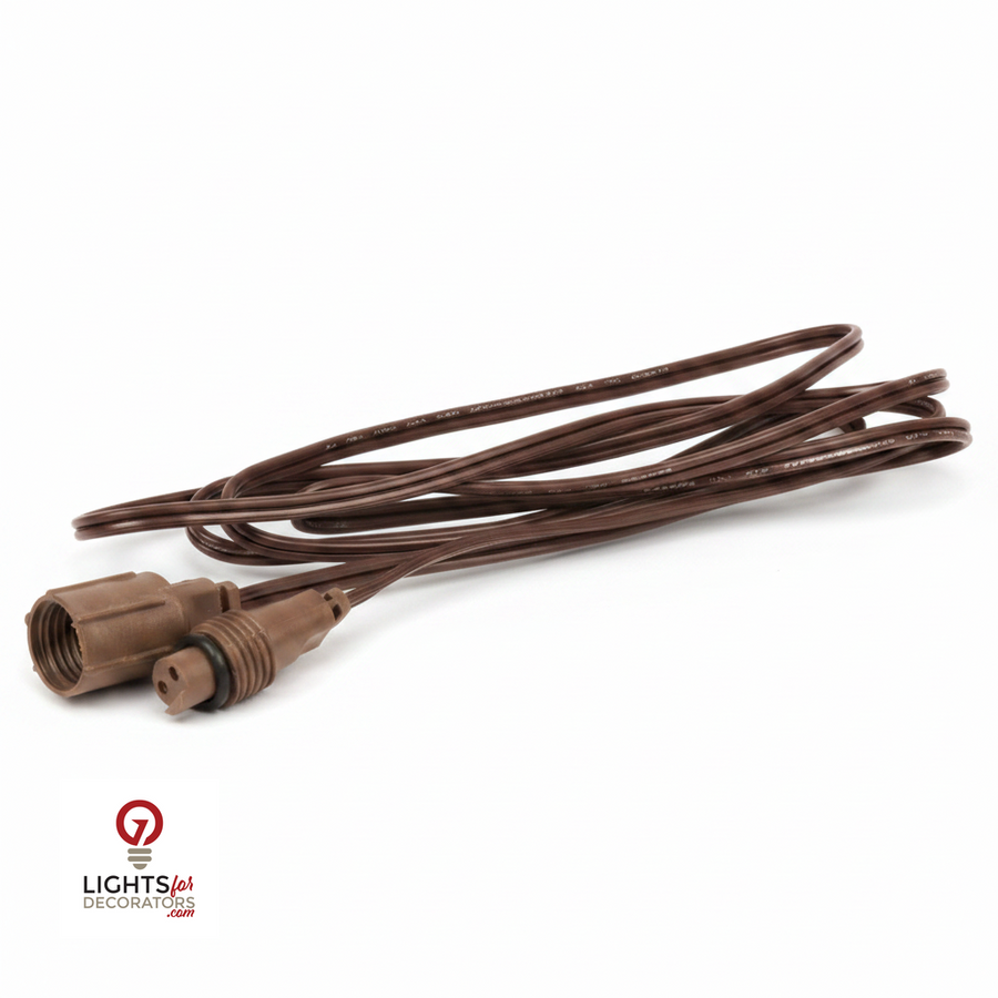 6' Brown FestivePro Coaxial Extension