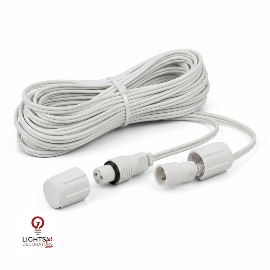 20' White FestivePro Coaxial Extension