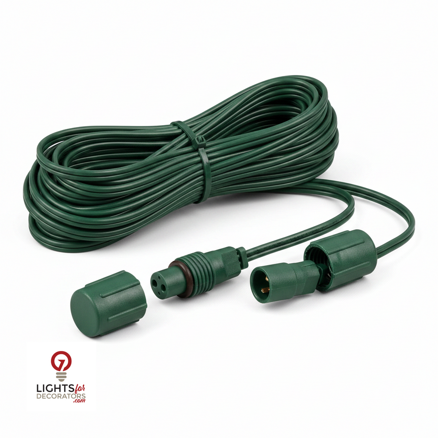 50' Green FestivePro Coaxial Extension