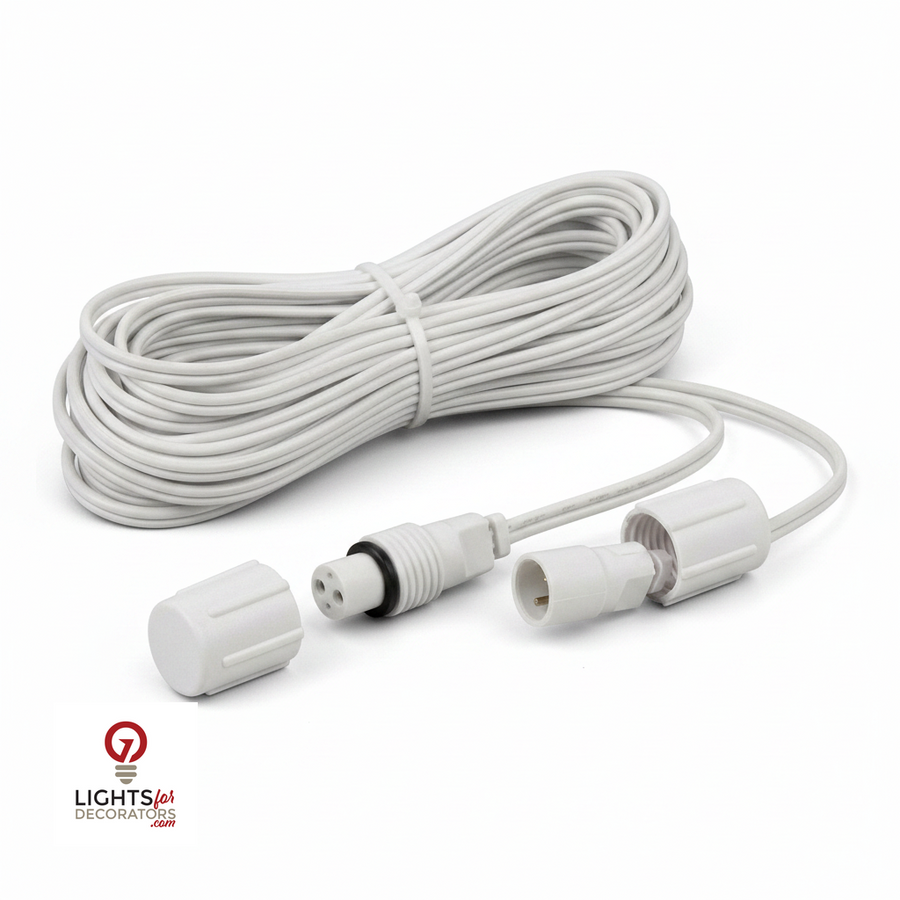50' White FestivePro Coaxial Extension