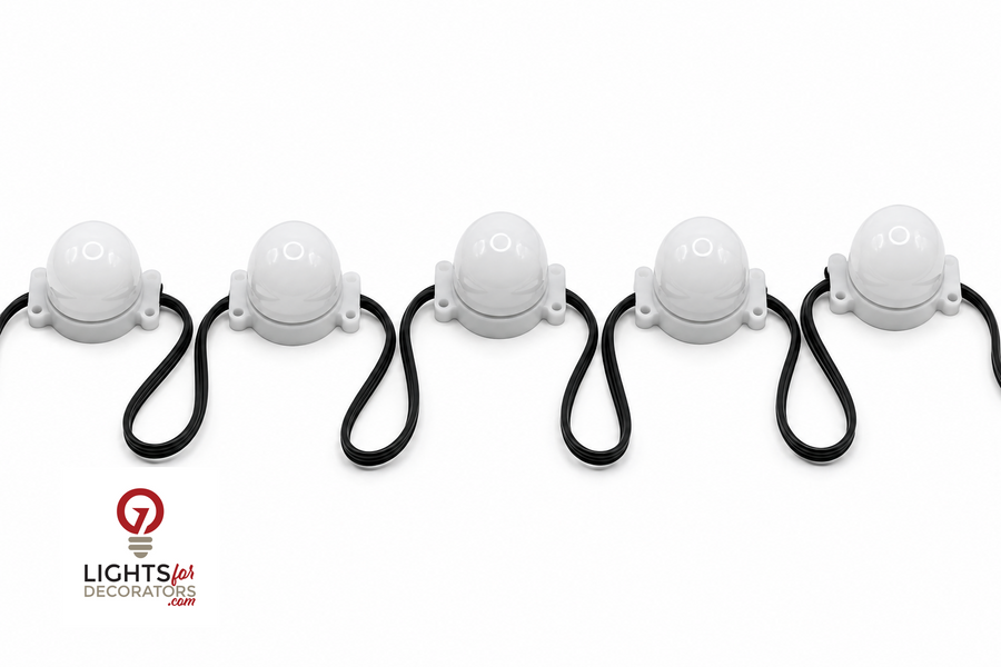 OMNI RGBW Architectural Light - Enhanced Connector - Frosted Globe - 12 Volt - Set of 5