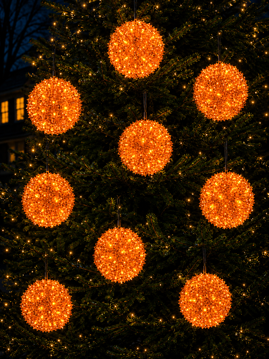 6" Orange Starlight Sphere - Steady — view 2