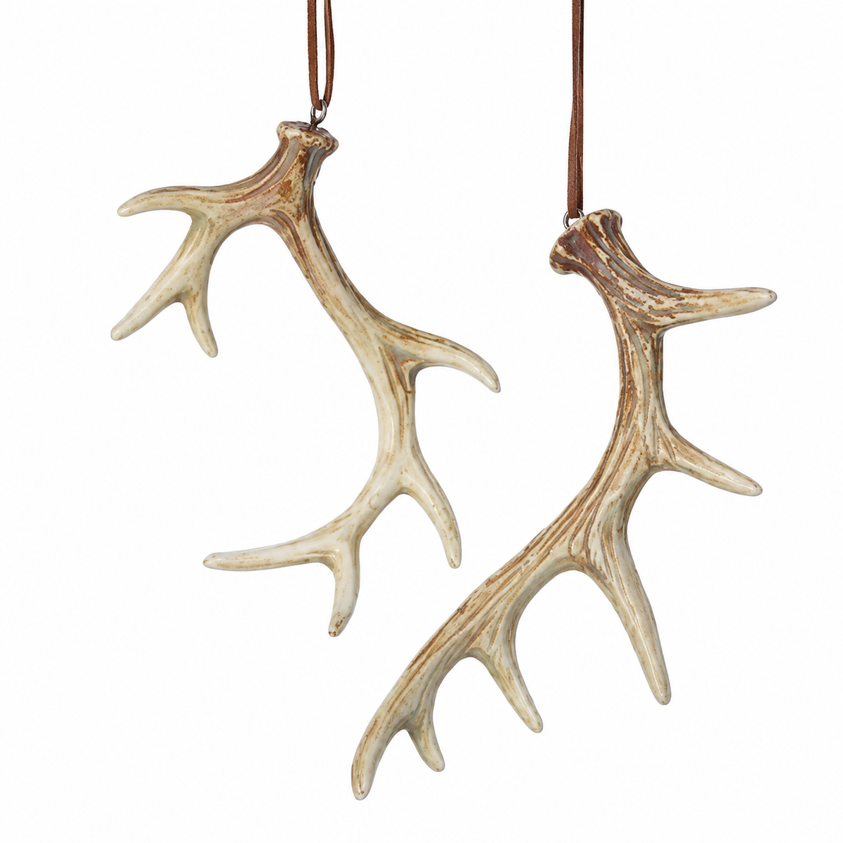 5-10" Resin Antler Ornament - Set of 2 — view 1