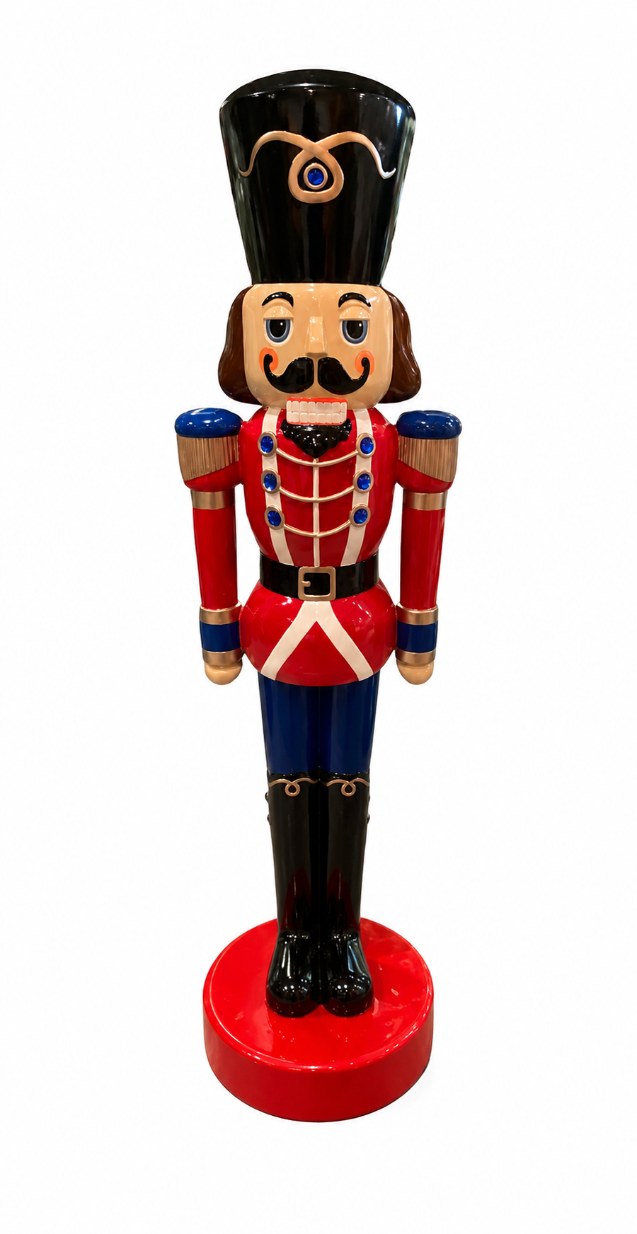 6 Foot Jeweled Nutcracker Resin Display