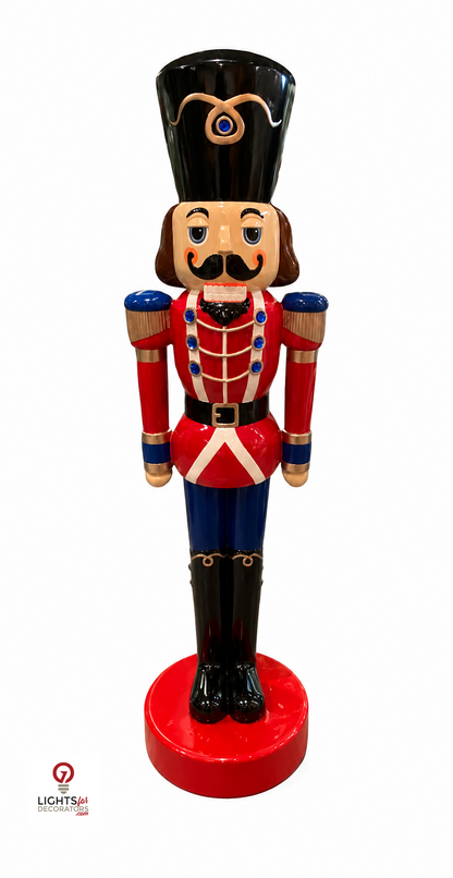 6 Foot Jeweled Nutcracker Resin Display — view 1