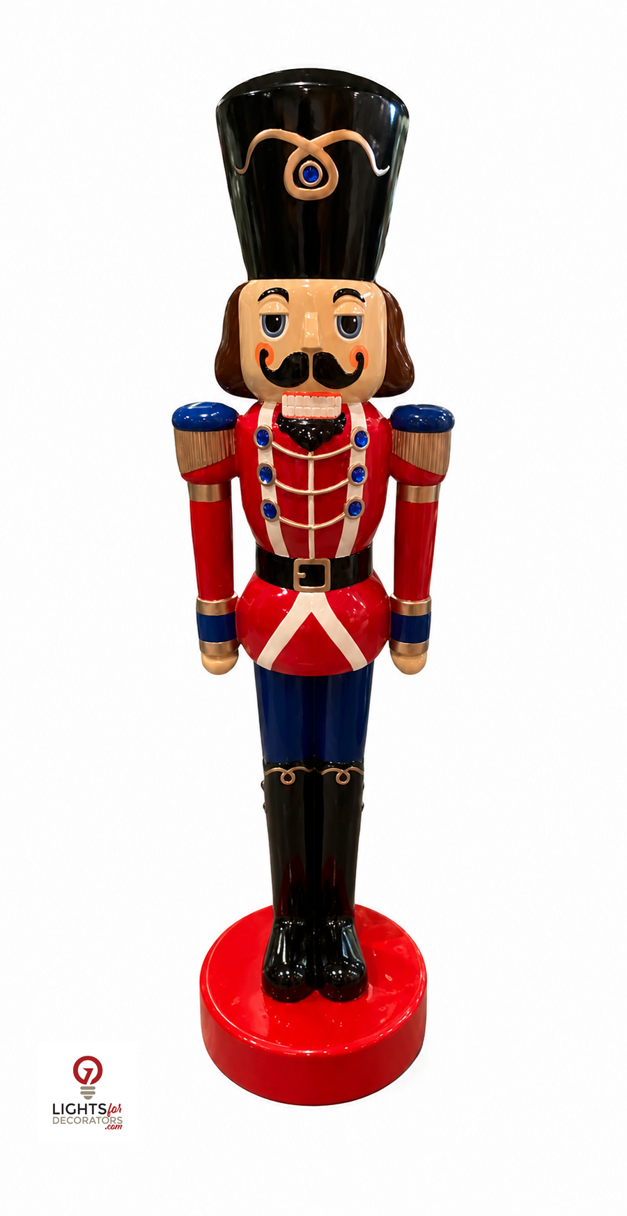 6 Foot Jeweled Nutcracker Resin Display